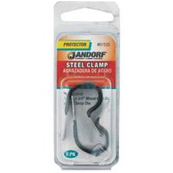 Jandorf Cable Clamp, Steel, 1/2 in Bundle Dia., Black - 3395969