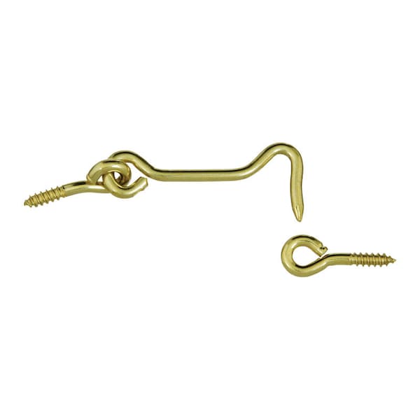 National Hardware HOOK/EYES SOL BRS 2-1/2" - N118-133