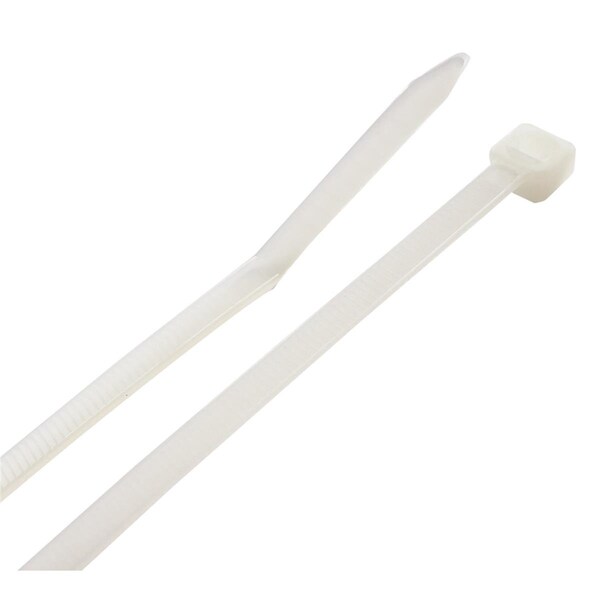 Steel Grip Cable Tie, 8 in L, 1.97 in Max Bundle Dia., White, Polypropelene, 75 lb Strength, 1000 PK - 3004680