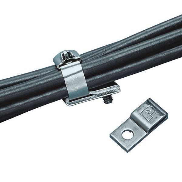 Panduit Tiemnt, 304ss, 1holefoldoverr, .25"s, PK100 - MTM1H25-C