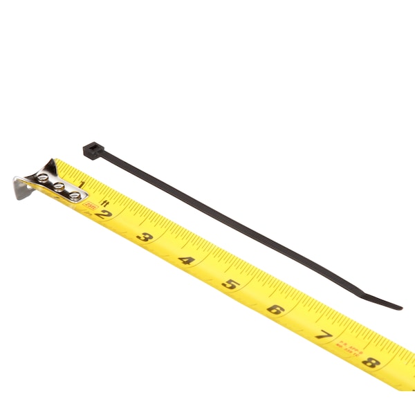 3M Cable Tie, 8 in L, 1-7/8 in Max Bundle Dia., Black, Nylon 6/6, 50 lb Strength, 1000 PK - CT8BK50-C