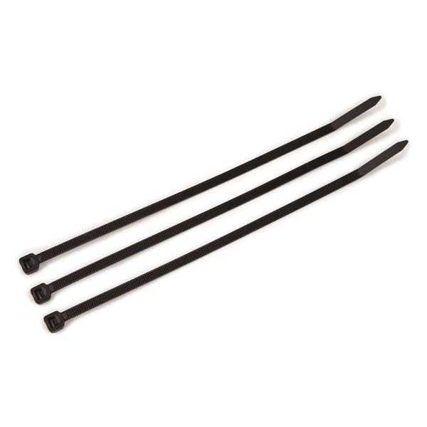 3M Cable Tie, 8 in L, 1-7/8 in Max Bundle Dia., Black, Nylon 6/6, 50 lb Strength, 1000 PK - CT8BK50-C
