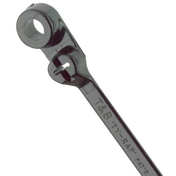 Ty-Rap Cable Tie, 8 in L, 1-3/4 in Max Bundle Dia., Black, Nylon 6/6, 50 lb Strength, 1000 PK - TY35MX