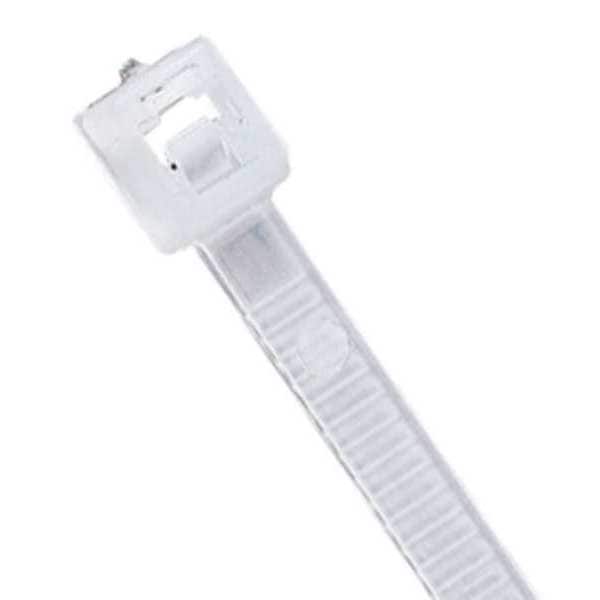 Power First Cable Tie, 8 in L, 2 in Max Bundle Dia., Natural, Nylon 6/6, 18 lb Strength, 1000 PK - 36J135
