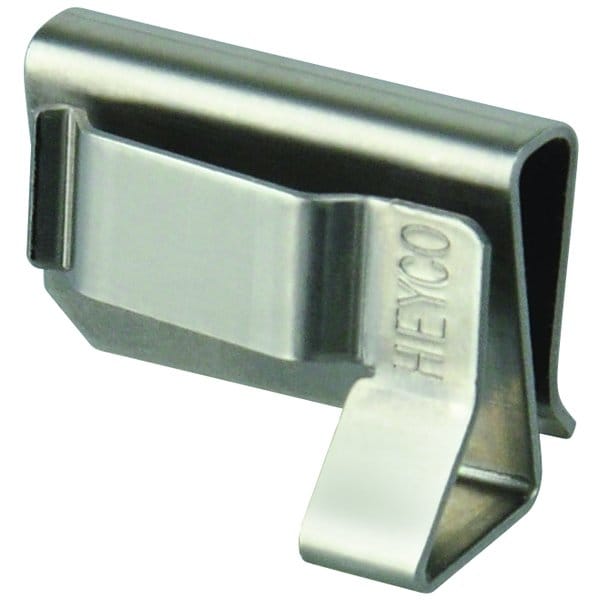 Heyco Cable Clip, 304 Stainless Steel, 0.33 in Bundle Dia., 0.65 in L, 500 PK - S6476