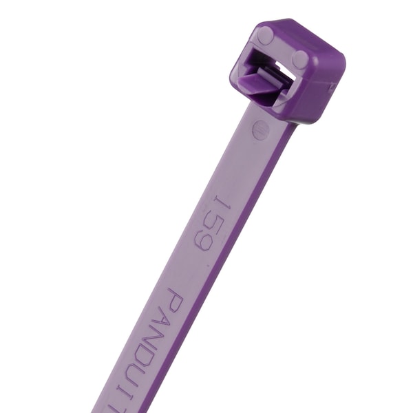 Panduit Cable Tie, 7-1/2 in L, 1.88 in Max Bundle Dia., Violet, Nylon 6/6, 50 lb Strength, 1000 PK - PRT2S-M7