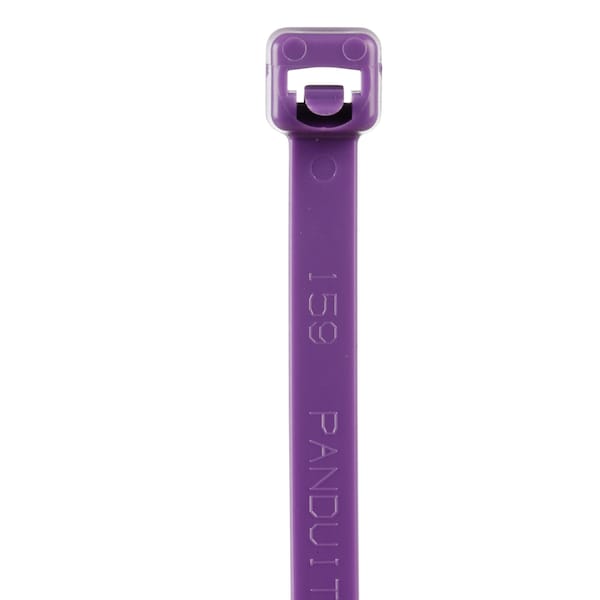 Panduit Cable Tie, 7-1/2 in L, 1.88 in Max Bundle Dia., Violet, Nylon 6/6, 50 lb Strength, 1000 PK - PRT2S-M7