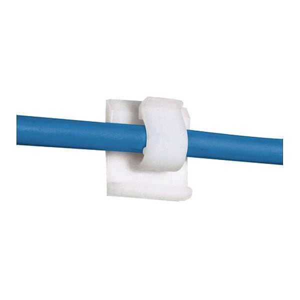 Panduit Cable Clip, Nylon 6/6, 0.19 in Bundle Dia., Natural, 3/4 in L, 1000 PK - ACC19-A-M