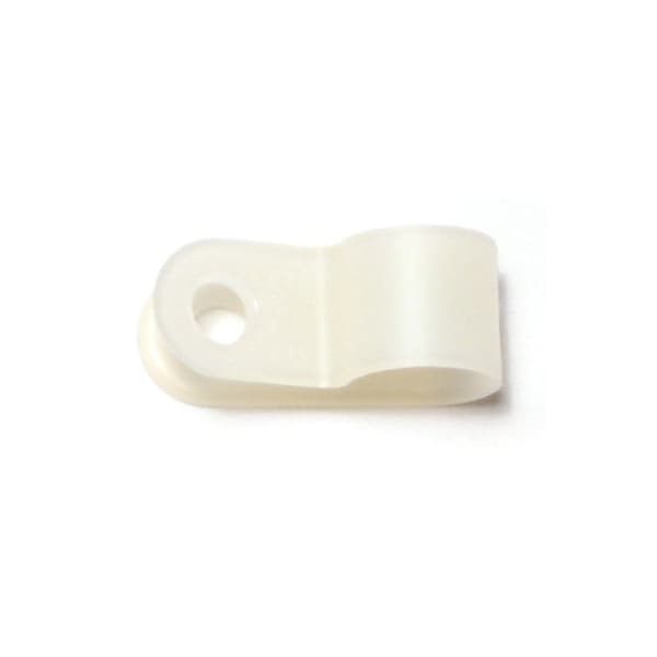 Midwest Fastener Cable Clip, Nylon, Natural, 3/8 in L, 25 PK - 64203