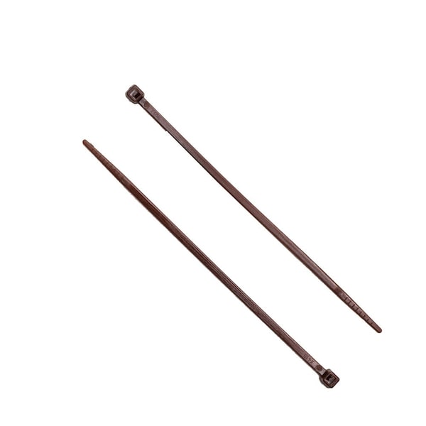 South Main Hardware Cable Tie, 4 in L, Dark Brown, Nylon, 18 lb Strength, 100 PK - 220109