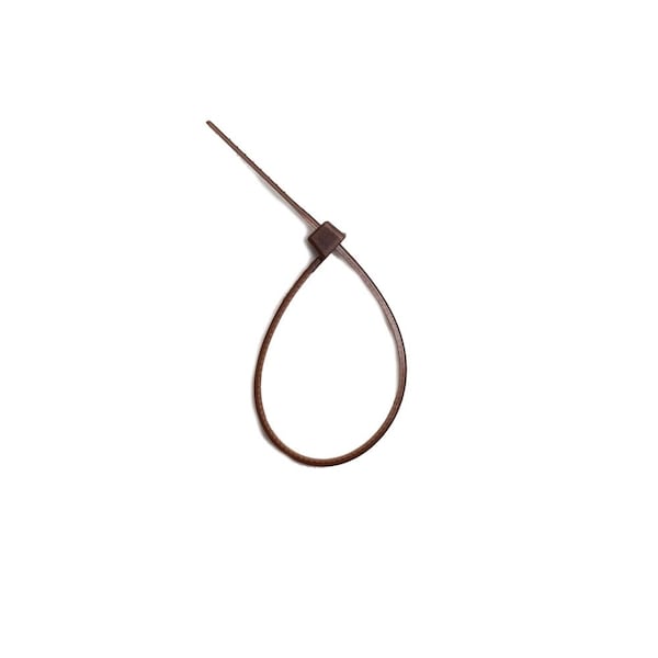 South Main Hardware Cable Tie, 4 in L, Dark Brown, Nylon, 18 lb Strength, 100 PK - 220109