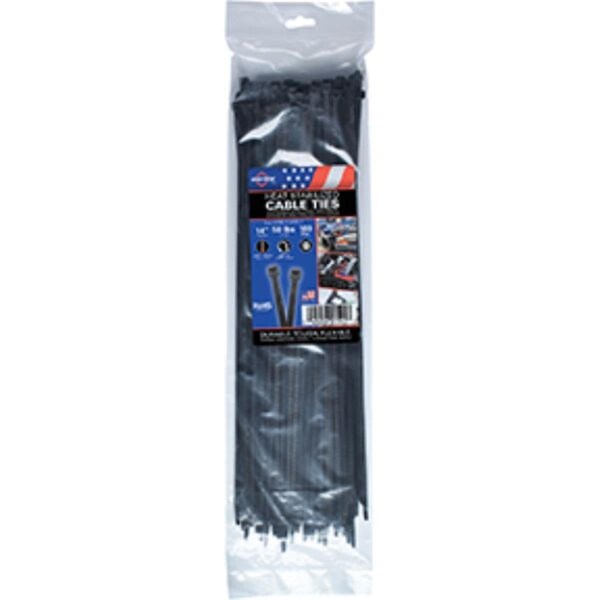 Mayhew Cable Tie, 14 in L, Black, Nylon 6/6 - MAY-MB14-50HS-D