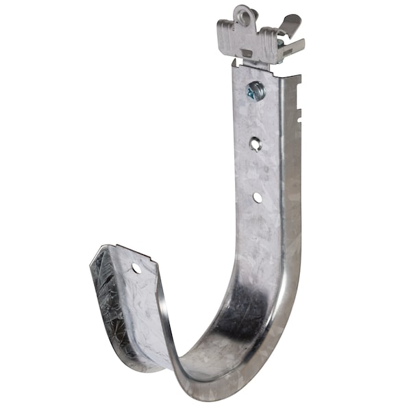 Winnie Industries 4in. J Hook with Angle Clip & Hammer on Flange 5/16in. to 1/2in., 25PK - WJH64ACM58