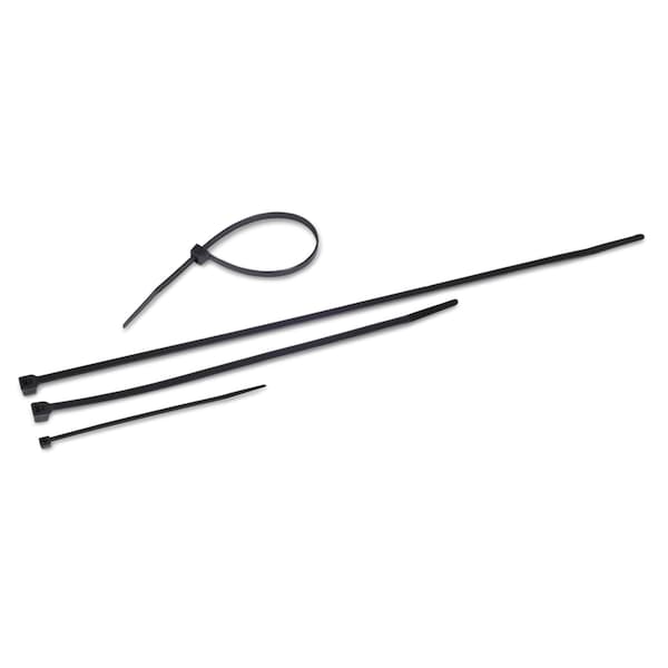 Tatco Cable Tie, 4 in L, Black, Nylon, 18 lb Strength, 1000 PK - 22500