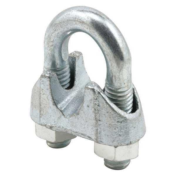 Primeline Tools Cable Clamp, Steel, 1/2 in Bundle Dia., Gray, 1/2 in L, 1 PR - GD 12254