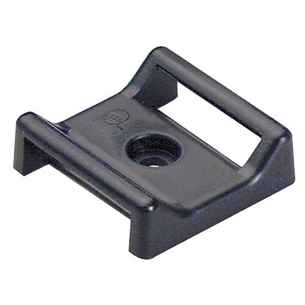 Panduit Cble Tie Mnt, #6screw, 1.12", Bl, PK100 - ABMT-S6-C20