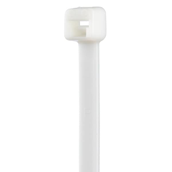 Panduit Cable Tie, 11-1/2 in L, 3 in Max Bundle Dia., White, Nylon 6/6, 40 lb Strength, 1000 PK - PLT3I-M10