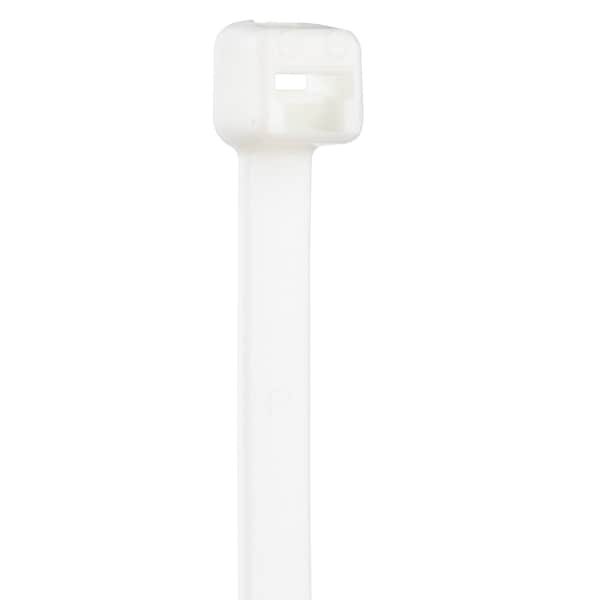 Panduit Cable Tie, 11-1/2 in L, 3 in Max Bundle Dia., White, Nylon 6/6, 40 lb Strength, 1000 PK - PLT3I-M10