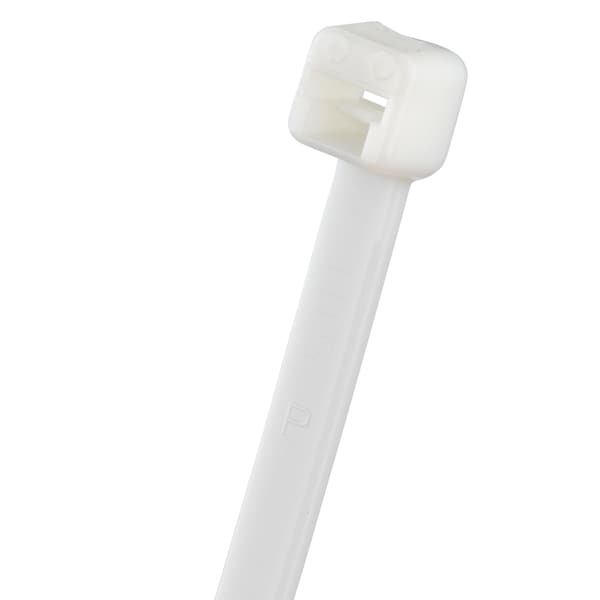 Panduit Cable Tie, 11-1/2 in L, 3 in Max Bundle Dia., White, Nylon 6/6, 40 lb Strength, 1000 PK - PLT3I-M10