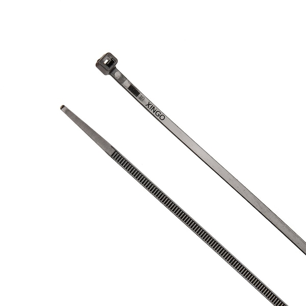 South Main Hardware Cable Tie, 11 in L, Black, Nylon, 40 lb Strength, 500 PK - 200105