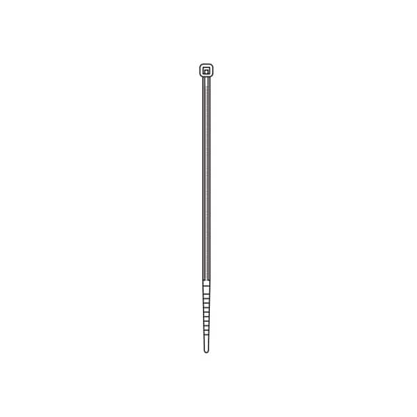 Act Cable Tie, 4 in L, 7/8 in Max Bundle Dia., Black, Nylon, 18 lb Strength, 100 PK - 4-18-UV-100