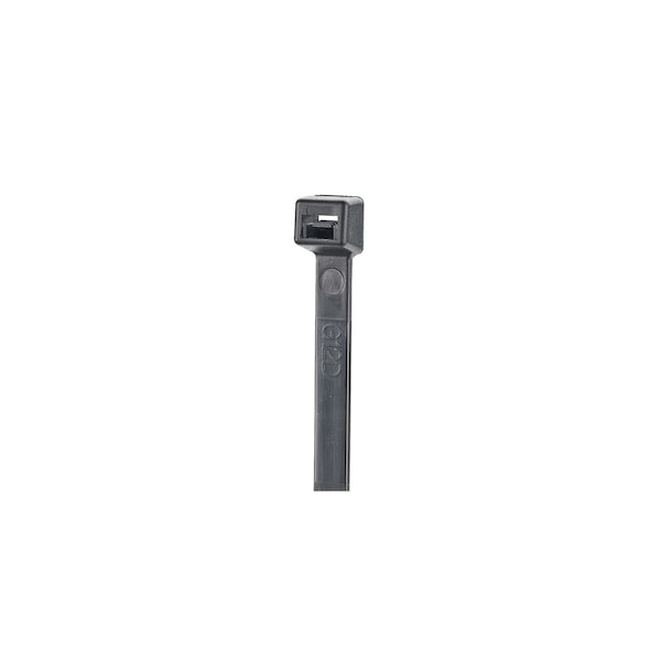 Panduit Cable Tie, 8 in L, 2.09 in Max Bundle Dia., Black, Nylon 6/6, 18 lb Strength, 1000 PK - S8-18-M0