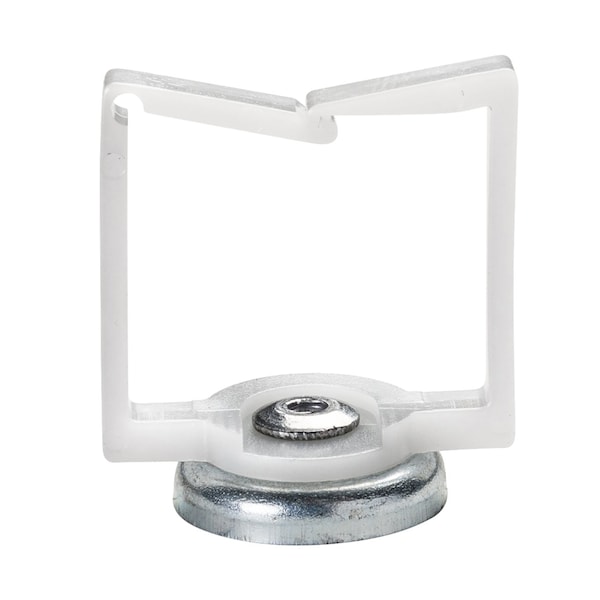 Winnie Industries 1 1/4 in. Magnetic Cable Holder, 26 lb Magnet, Locking Gate, White, 100PK - WMCH125WH