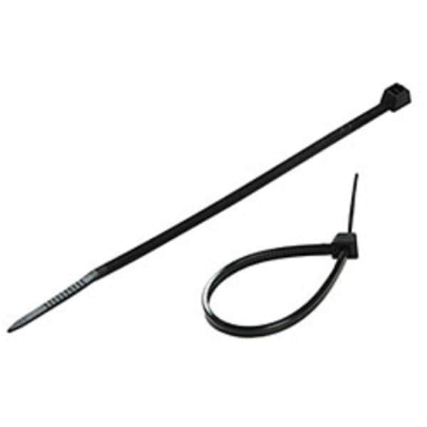 Cool Kitchen Cable Tie, 4 in L, Black, 18 lb Strength, 100 PK - CO276454