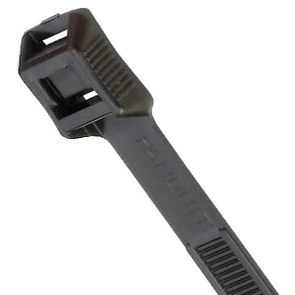 Panduit Cable Tie, 15 in L, 3.94 in Max Bundle Dia., Black, Nylon 6/6, 124 lb Strength, 100 PK - IT9100-C0