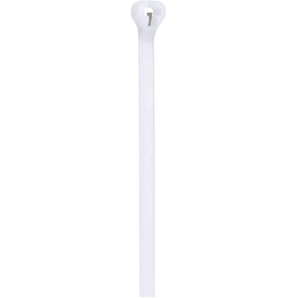 Panduit Cable Tie, 8 in L, 2 in Max Bundle Dia., Natural, Nylon 6/6, 18 lb Strength, 1000 PK - BT2M-M
