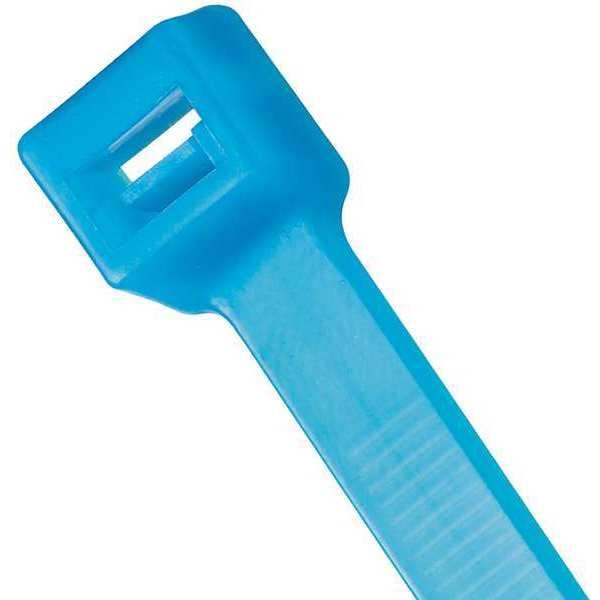 Panduit Cable Tie, 4 in L, 1 in Max Bundle Dia., Blue, Tefzel, 18 lb Strength, 100 PK - PLT1M-C76