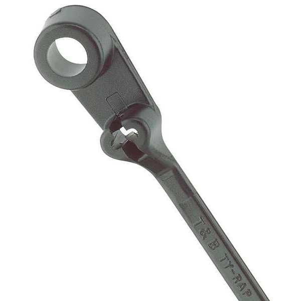 Ty-Rap Cable Tie, 4 in L, 5/8 in Max Bundle Dia., Black, Nylon 6/6, 18 lb Strength, 1000 PK - TY33MX