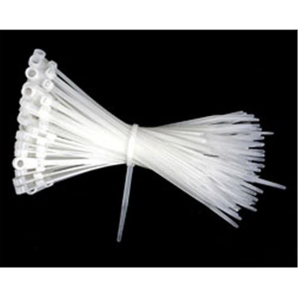Ezgeneration Cable Tie, 6 in L, 1.57 in Max Bundle Dia., Natural, Nylon 6/6, 39 lb Strength, 100 PK - EZ535576