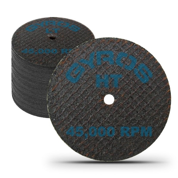 Disco de corte de resina reforzada doble Gyros HT 1.5" para materiales de alta resistencia, tamaño de diámetro 1.5", paquete de 50 - 11-32156/50