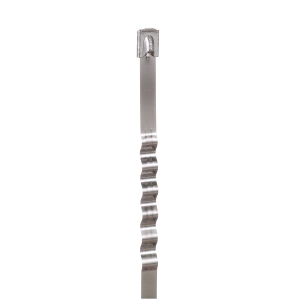 Panduit Cable Tie, 14-1/2 in L, 4 in Max Bundle Dia., Silver, 304 Stainless Steel, 250 lb Strength, 50 PK - MLT4WLH-LP
