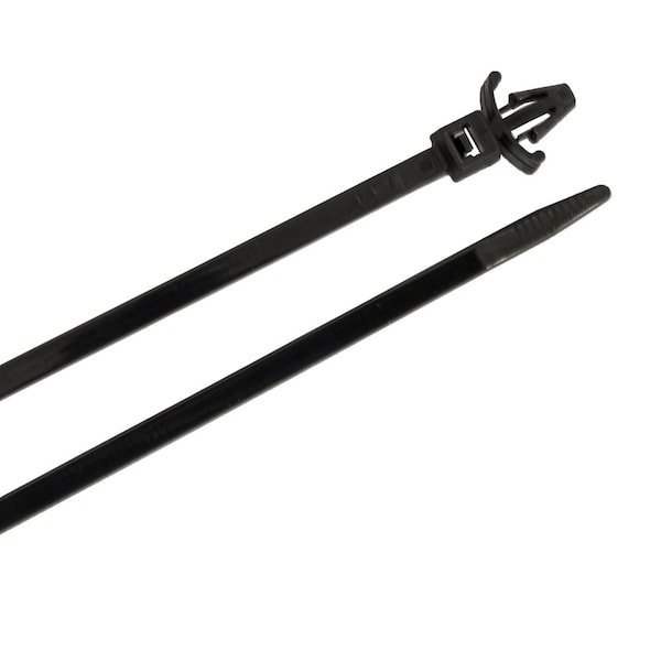 Forney Cable Tie, 6 in L, 1-1/2 in Max Bundle Dia., Black, Nylon 6/6, 40 lb Strength, 25 PK - 62113