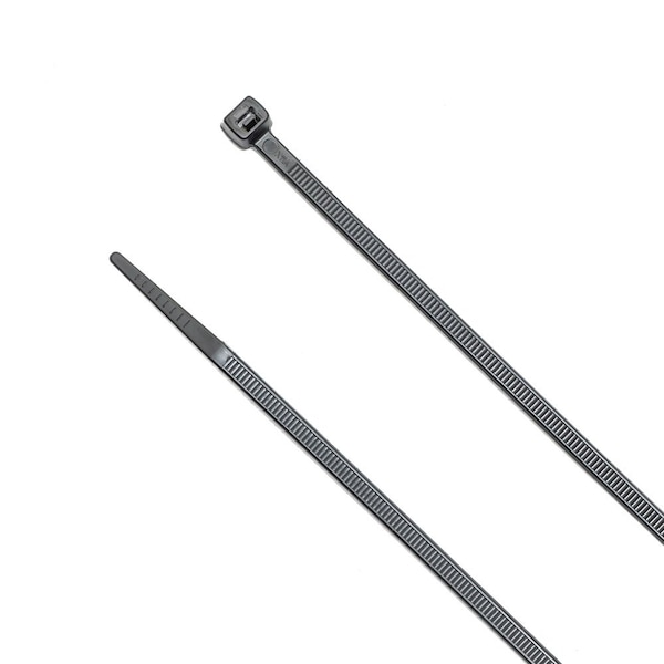 South Main Hardware Cable Tie, 11 in L, Black, Nylon, 75 lb Strength, 100 PK - 220162