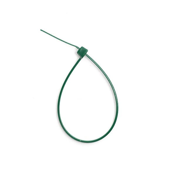 South Main Hardware Cable Tie, 8 in L, Dark Green, Nylon, 75 lb Strength, 100 PK - 220144