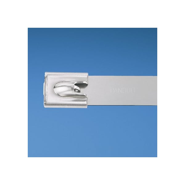 Panduit Cable Tie, 36 in L, 10 in Max Bundle Dia., Silver, 316 Stainless Steel, 900 lb Strength, 50 PK - MLT10SH-LP316