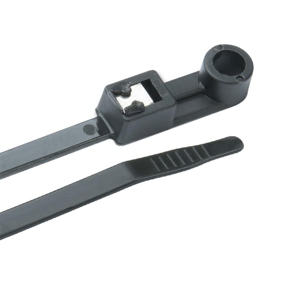 Artisanat Usa Cable Tie, 8 in L, Black, Nylon 6/6, 50 lb Strength, 50 PK - AR2927526