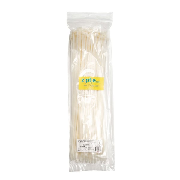 South Main Hardware Cable Tie, 15 in L, Natural, 50 lb Strength, 100 PK - 222029