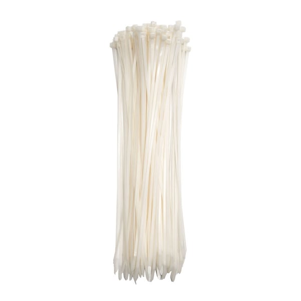 South Main Hardware Cable Tie, 15 in L, Natural, 50 lb Strength, 100 PK - 222029