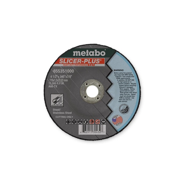 Rueda de corte Metabo 7" x 1/16" x 7/8" - A46TZ Slicer Plus - 655801000