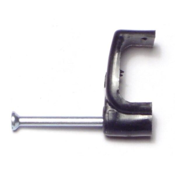 Midwest Fastener Cable Clip, Plastic, Black, 14 mm L, 20 PK - 64186