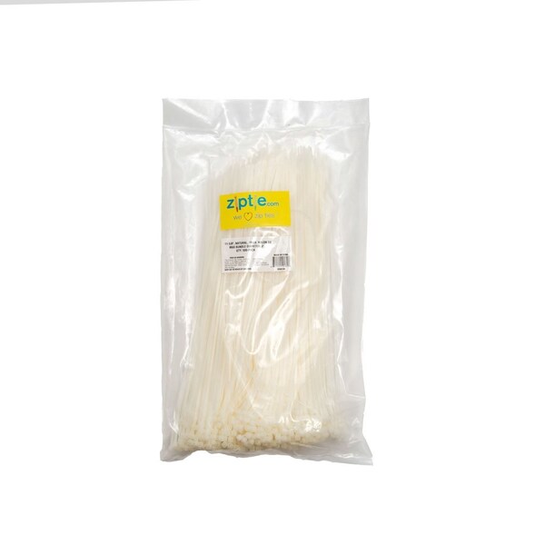 South Main Hardware Cable Tie, 11 in L, Natural, Nylon, 18 lb Strength, 500 PK - 200106