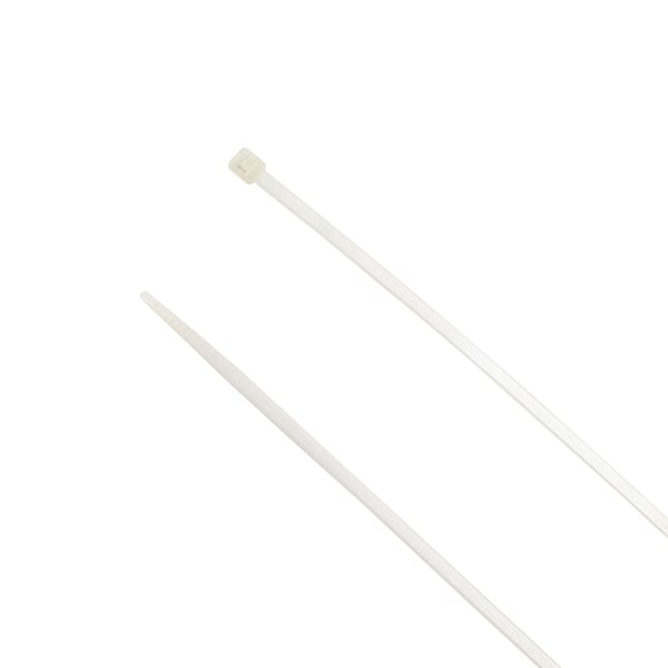 South Main Hardware Cable Tie, 11 in L, Natural, Nylon, 18 lb Strength, 500 PK - 200106