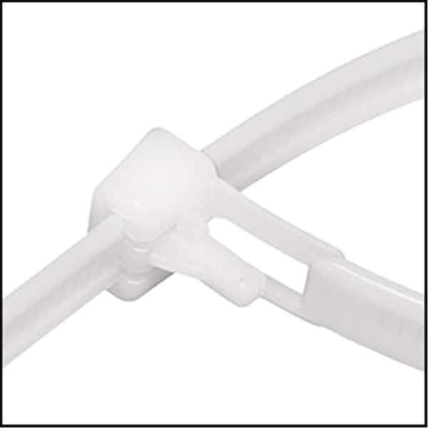 Fast Fans Cable Tie, 8 in L, Natural, 50 lb Strength, 100 PK - FA2576047