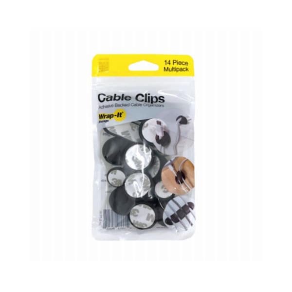 Teacher&Aposs Aid Cable Clip, Silicone, Black, 84 PK - TE3859125