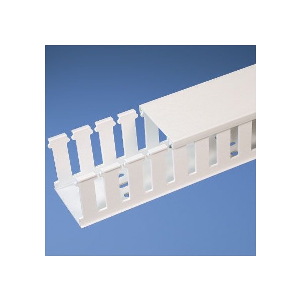 Panduit Wide Slot Duct, Type NE, Halogen-Free, White, 1" x 4" x 1' (6-Pack) - NE1X4WH6