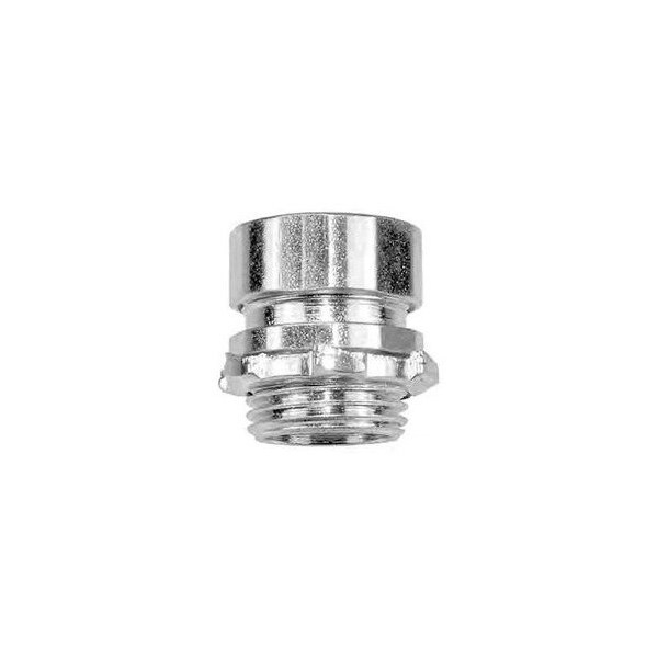 American Fittings Conduit Fitting Connector, 1 in, Compression, Steel, Zinc Plated - EC752US